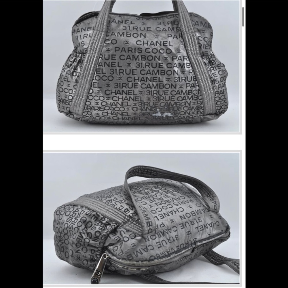 Large Vintage Chanel Nylon Handbag - Picture 12 of 12